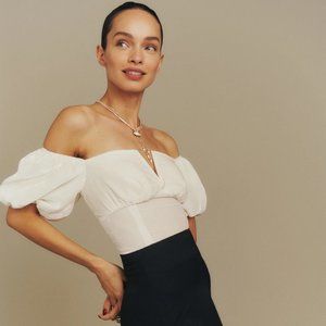 Reformation Amina Velvet Top